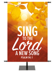 Golden Harvest Sing To The Lord A New Song Psalm 96:1 Golden Fall Leaves in Sunlight