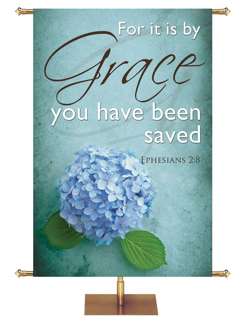 For it is by Grace Renewal in Spring Easter Banner
