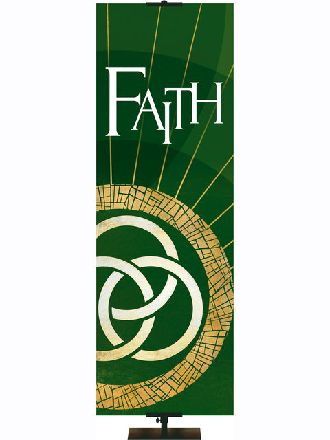 Hallmarks of Hope Trinity Symbol and Faith Banner - Liturgical Banners - PraiseBanners