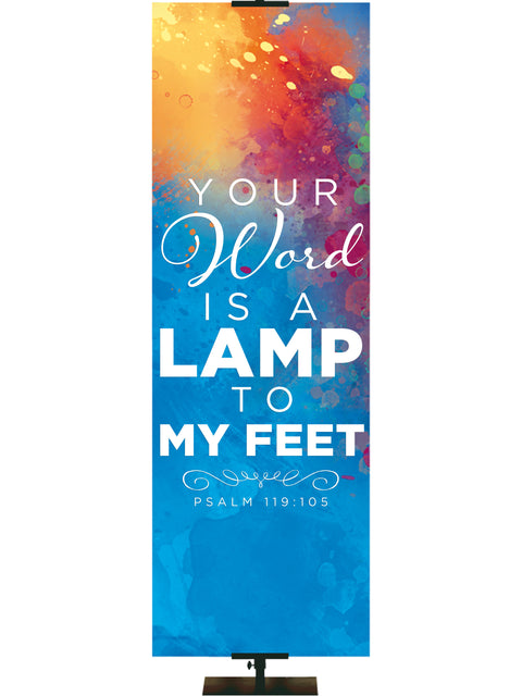 Hues of Inspiration Your Word Is A Lamp - Year Round Banners - PraiseBanners
