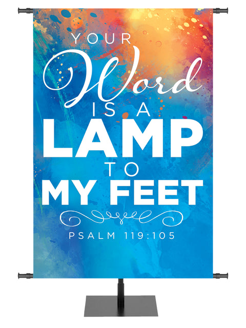 Hues of Inspiration Your Word Is A Lamp - Year Round Banners - PraiseBanners