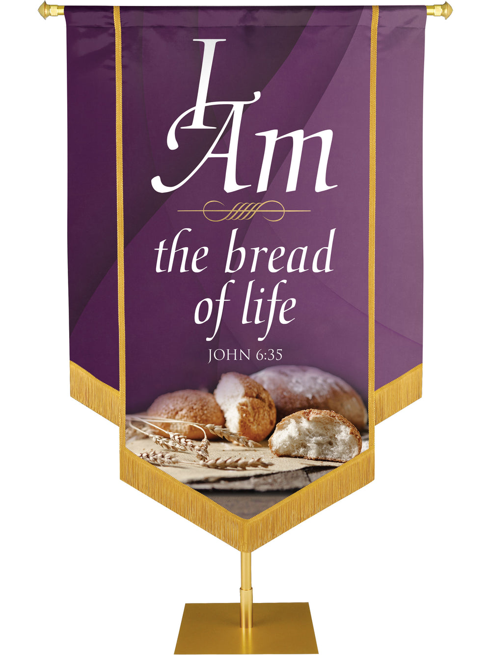 I Am Bread of Life Embellished Banner - Handcrafted Banners - PraiseBanners