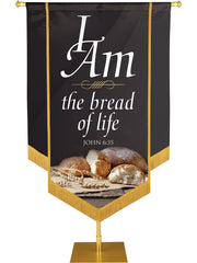 I Am Bread of Life Embellished Banner - Handcrafted Banners - PraiseBanners
