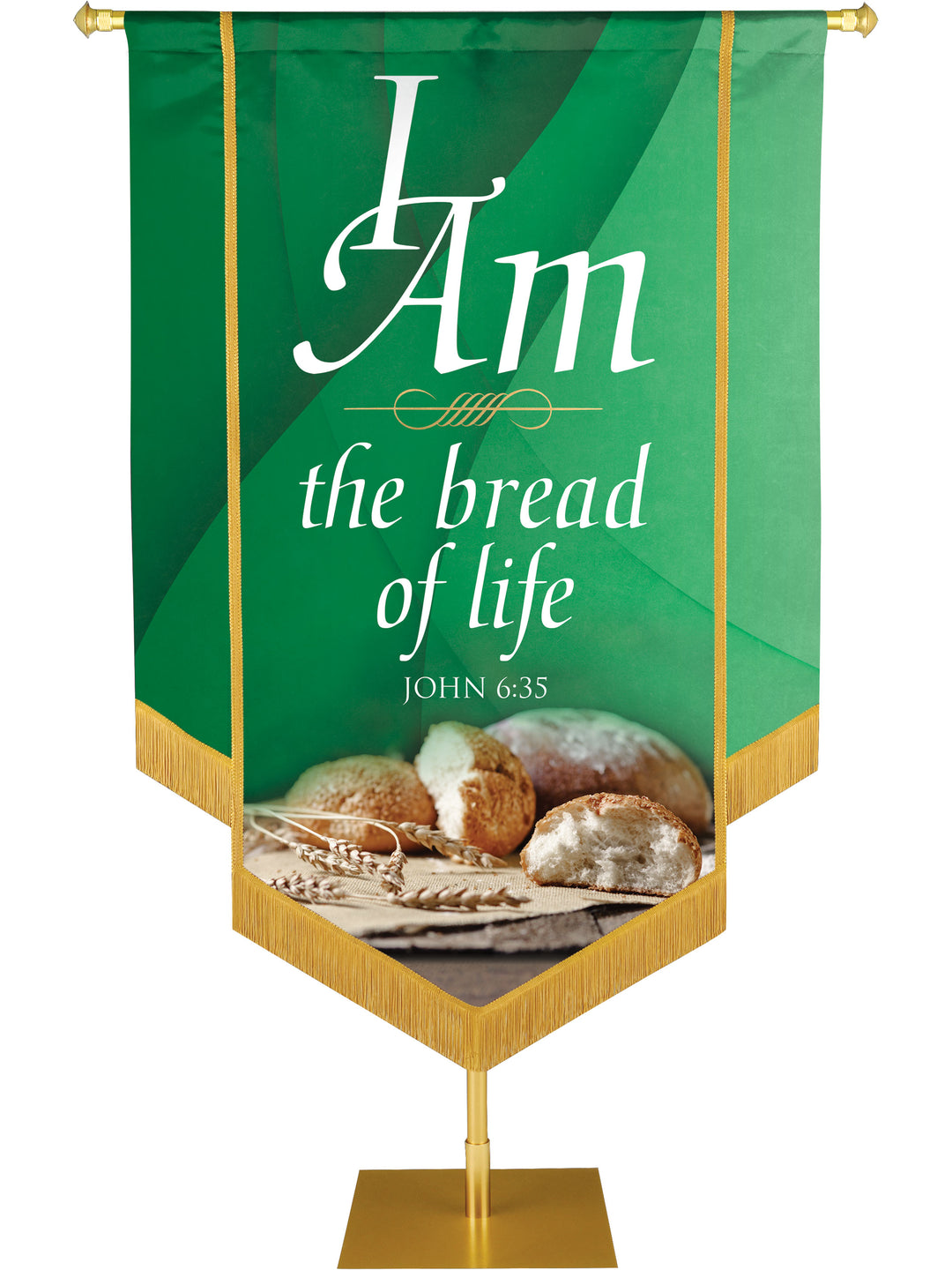 I Am Bread of Life Embellished Banner - Handcrafted Banners - PraiseBanners