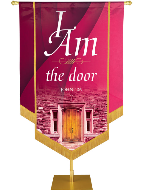I Am the Door Embellished Banner - Handcrafted Banners - PraiseBanners