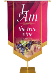 I Am True Vine Embellished Banner - Handcrafted Banners - PraiseBanners