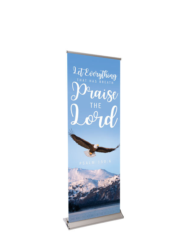 Retractable Banner with Stand Inspiration in Christ Praise the Lord - Year Round Banners - PraiseBanners
