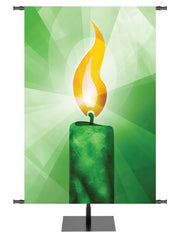 Symbols of the Liturgy Candle in Blue, Green, Purple, Red and White