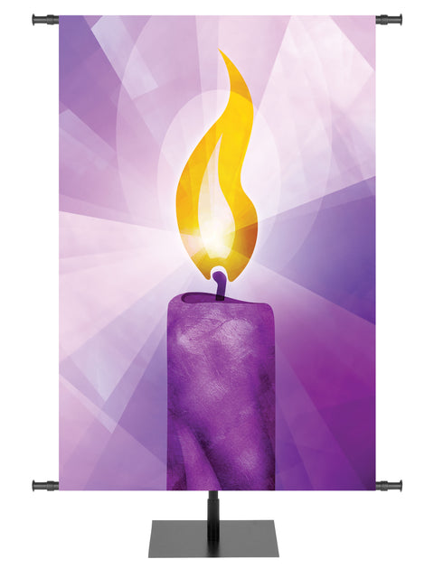 Symbols of the Liturgy Candle in Blue, Green, Purple, Red and White