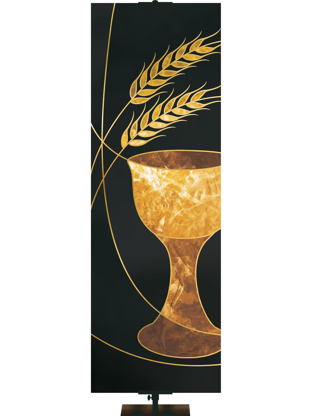 Liturgy Communion Clearance Banner Black 18X5
