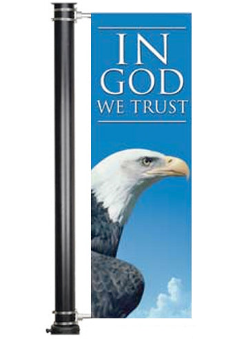 Light Pole Banner In God We Trust - Light Pole Banners - PraiseBanners