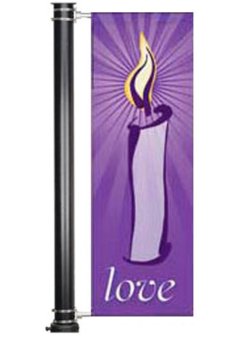 Light Pole Banner Love - Light Pole Banners - PraiseBanners