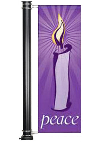 Light Pole Banner Peace - Light Pole Banners - PraiseBanners