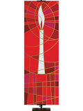 Luminescence Stained Glass Candle Symbol - Liturgical Banners - PraiseBanners