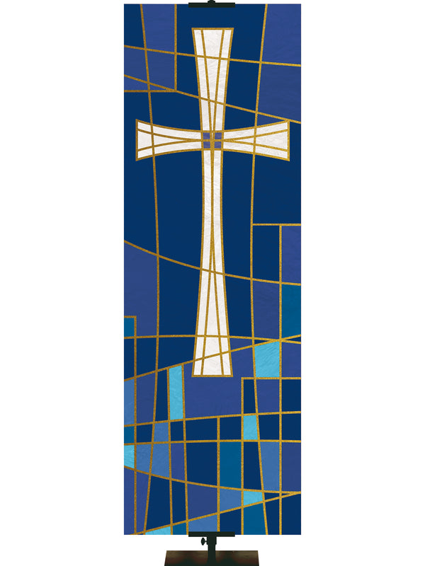 Luminescence Stained Glass Cross Symbol