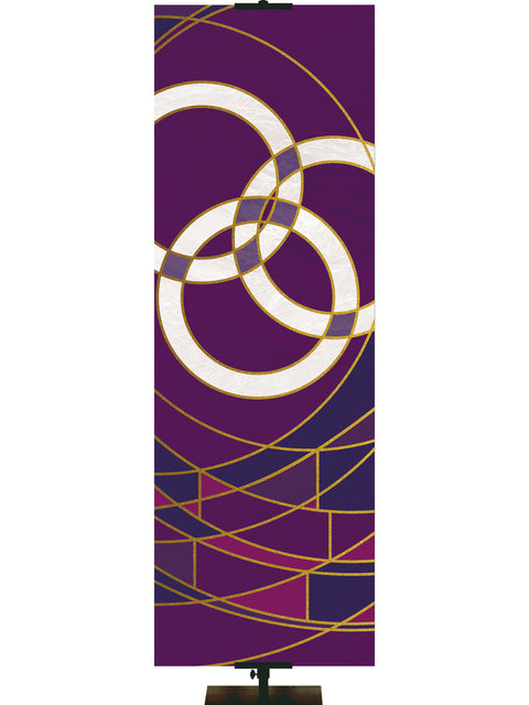 Luminescence Stained Glass Trinity Symbol - Liturgical Banners - PraiseBanners