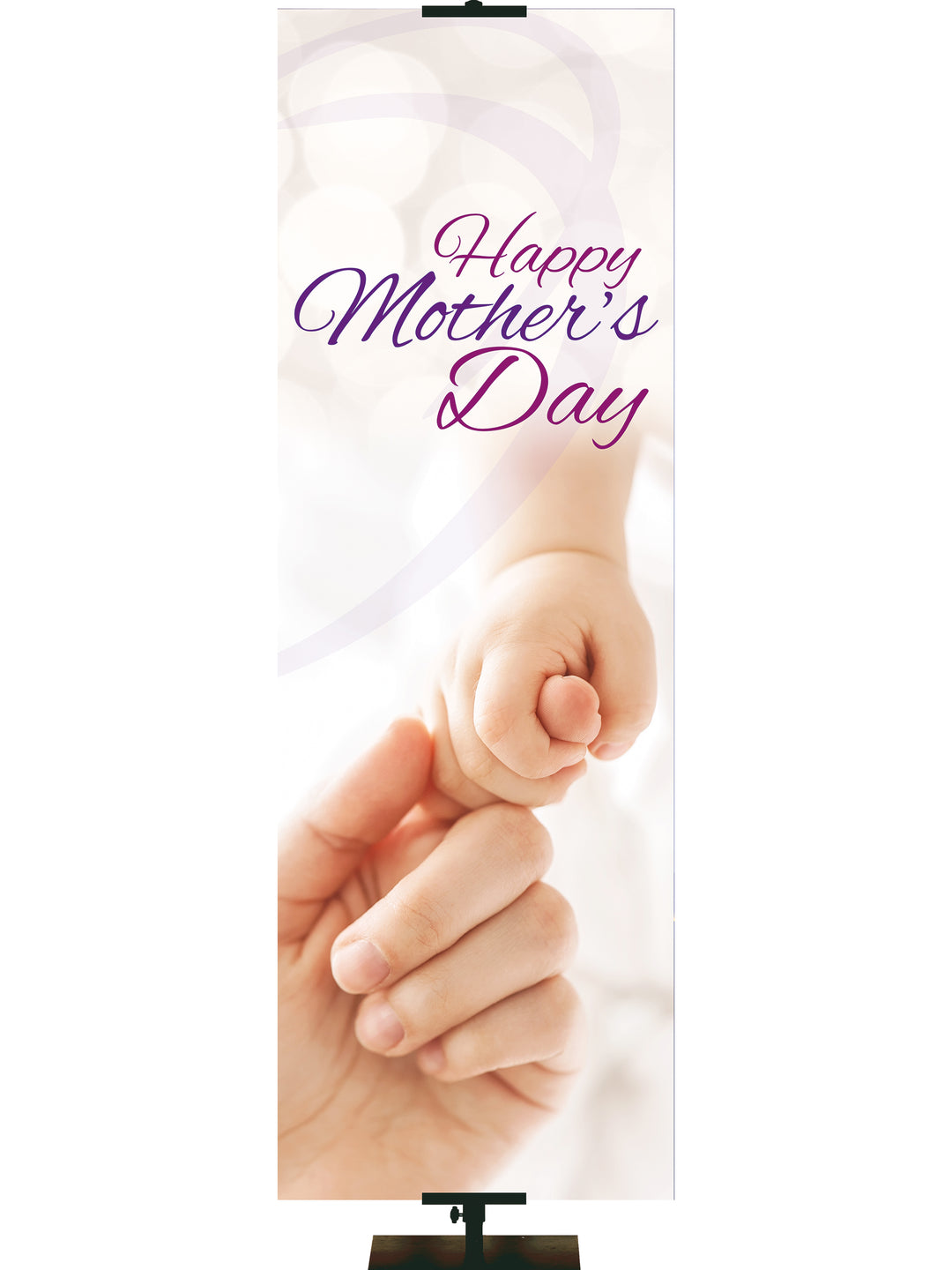 Banner for Mother's Day Baby's Hand Grasping Mother's Hand