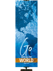 Mission Blue Atlas Go into All The World - Mission Banners - PraiseBanners