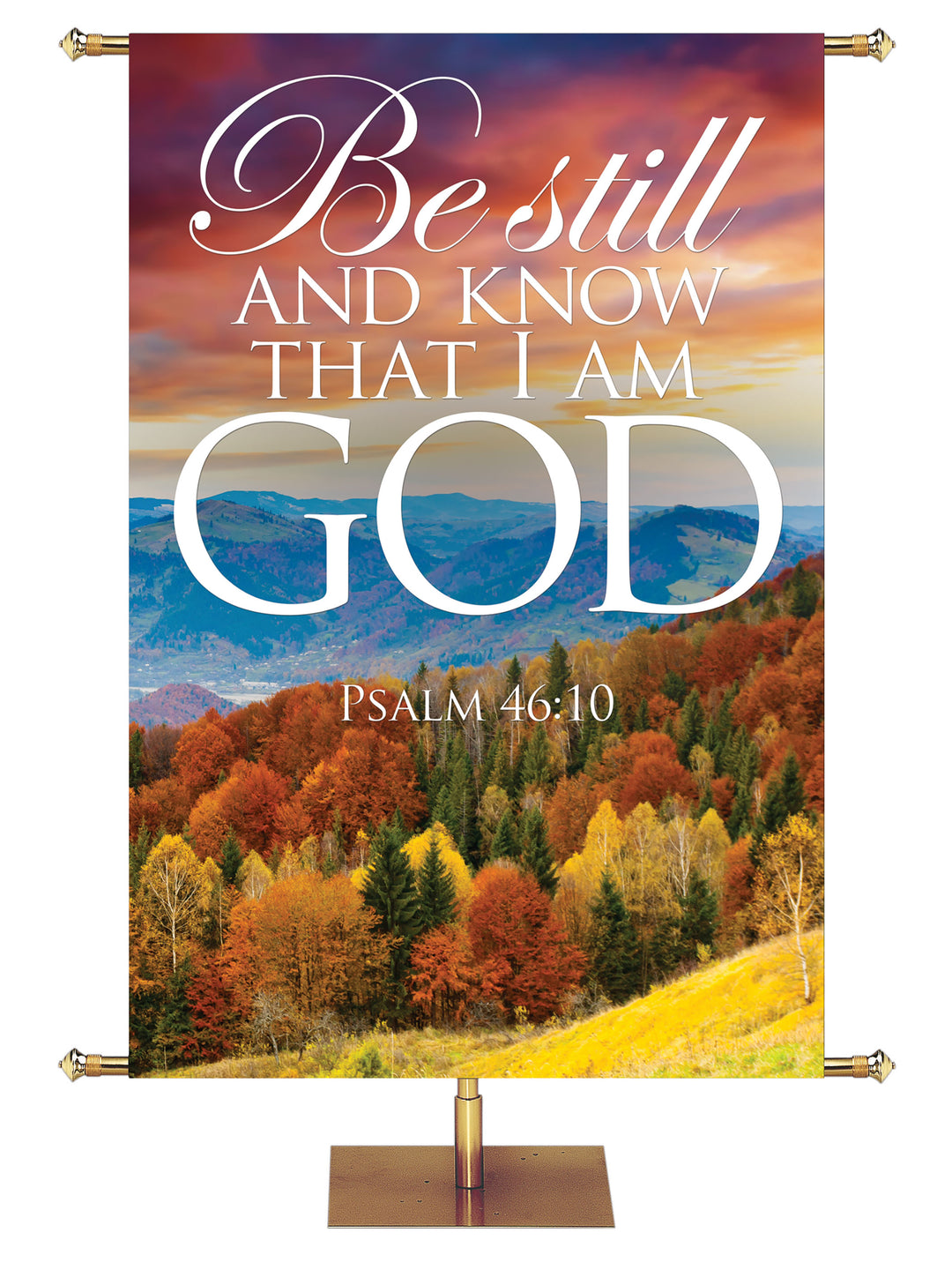 Memories of Autumn Be Still And Know That I Am God - Fall Christmas - PraiseBanners