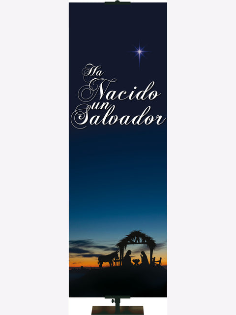 Spanish The Nativity A Savior is Born - Christmas Banners - PraiseBanners