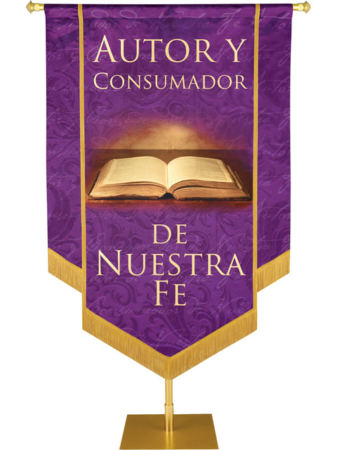 Autory Consumador De Nuestra Fe Embellished Banner - Handcrafted Banners - PraiseBanners