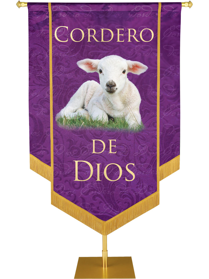 Cordero De Dios Embellished Banner - Handcrafted Banners - PraiseBanners
