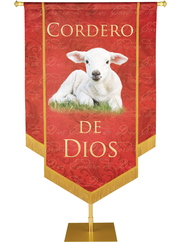 Cordero De Dios Embellished Banner - Handcrafted Banners - PraiseBanners