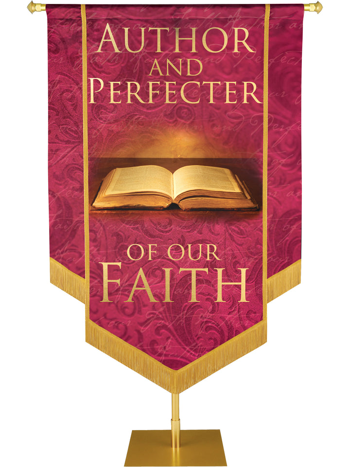 Names of Christ Author and Perfecter Embellished Banner - Handcrafted Banners - PraiseBanners
