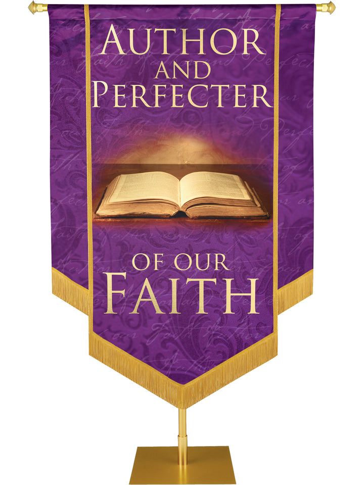 Names of Christ Author and Perfecter Embellished Banner - Handcrafted Banners - PraiseBanners