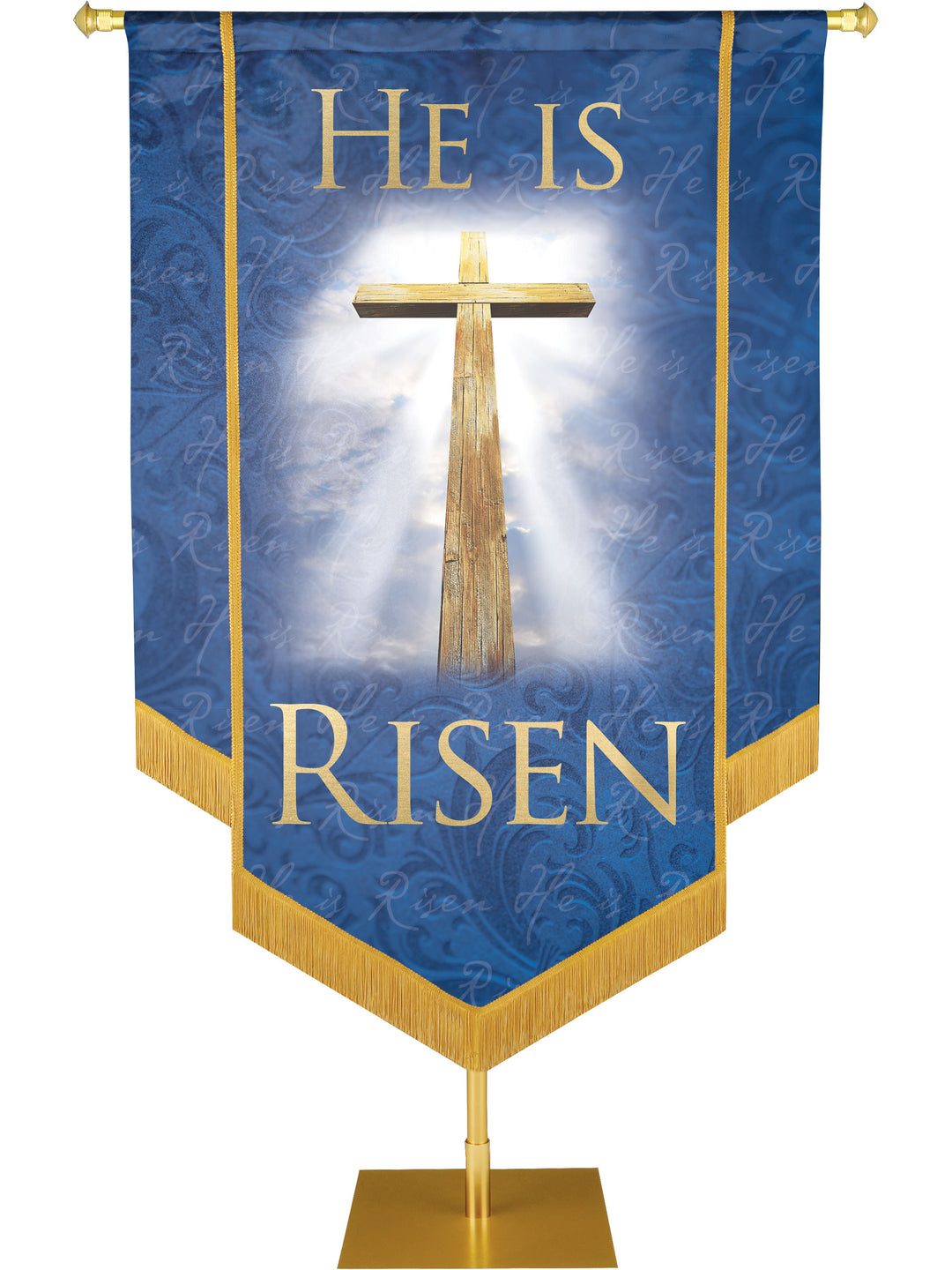 He Is Risen Easter Banner - Cross & Jesus Hanging Decoration For Easter