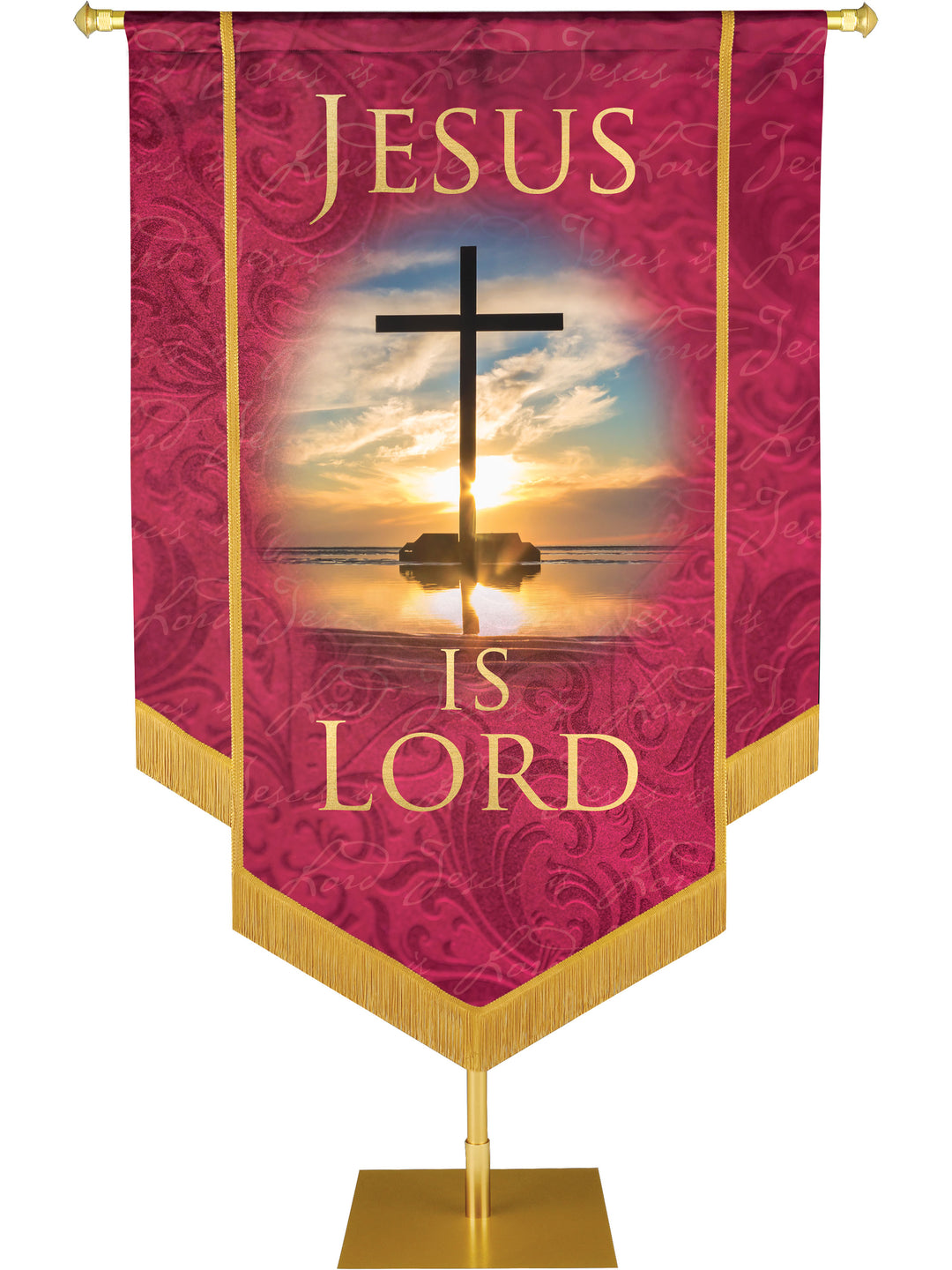 Names of Christ Jesus Is Lord Embellished Banner - Handcrafted Banners - PraiseBanners