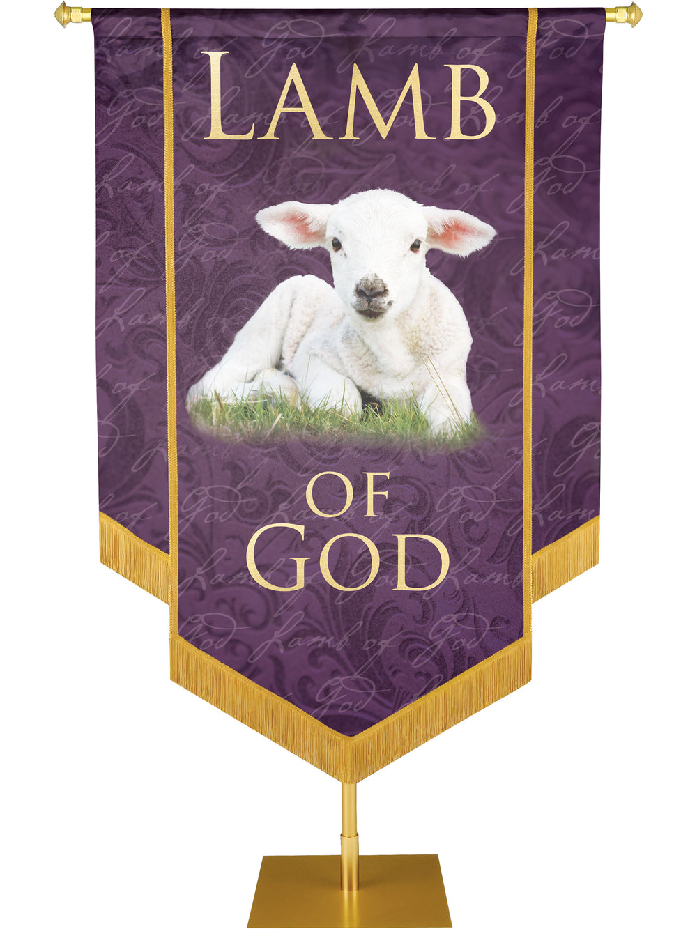 Names of Christ Lamb of God Embellished Banner - Handcrafted Banners - PraiseBanners