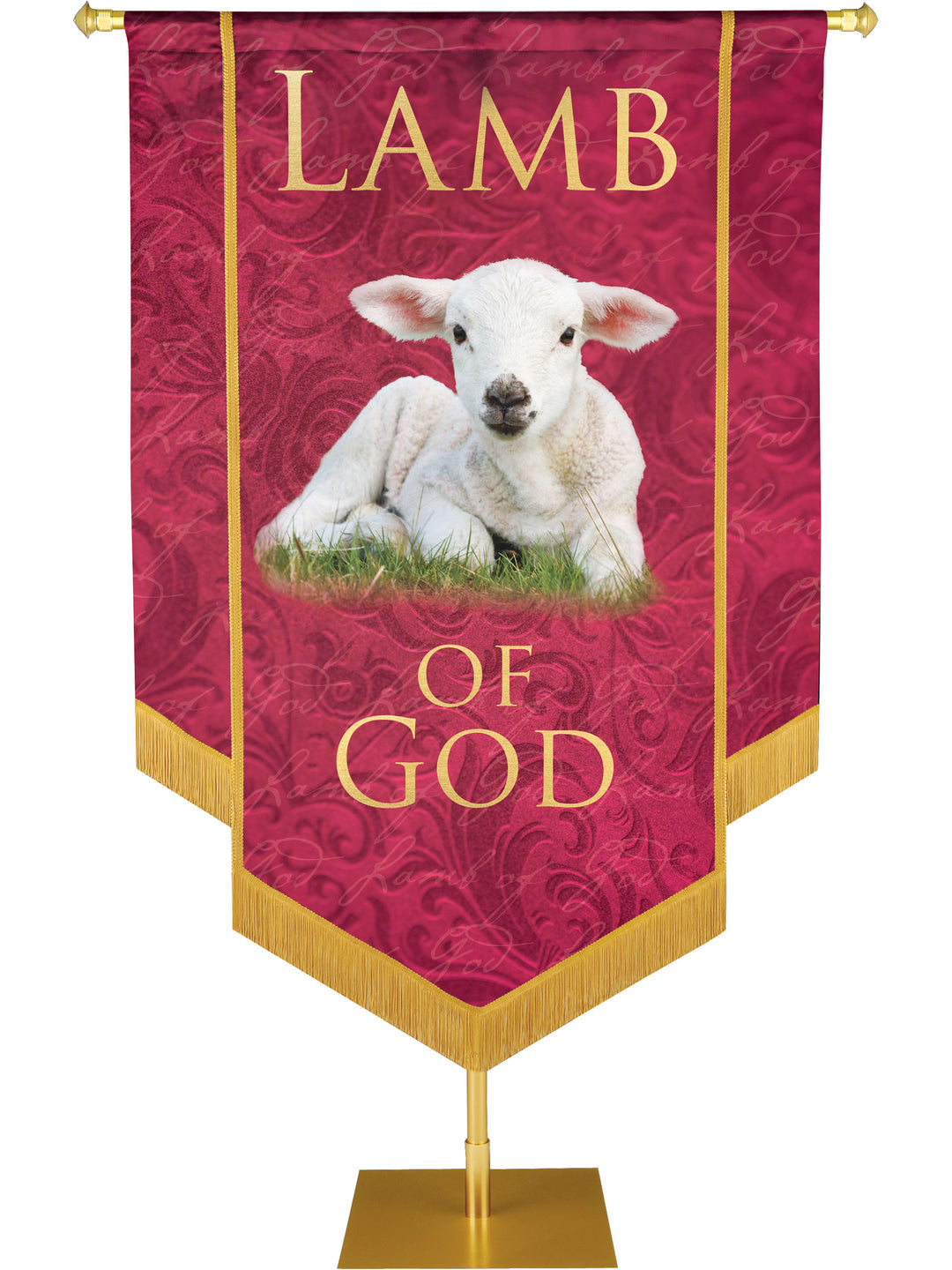 Names of Christ Lamb of God Embellished Banner - Handcrafted Banners - PraiseBanners