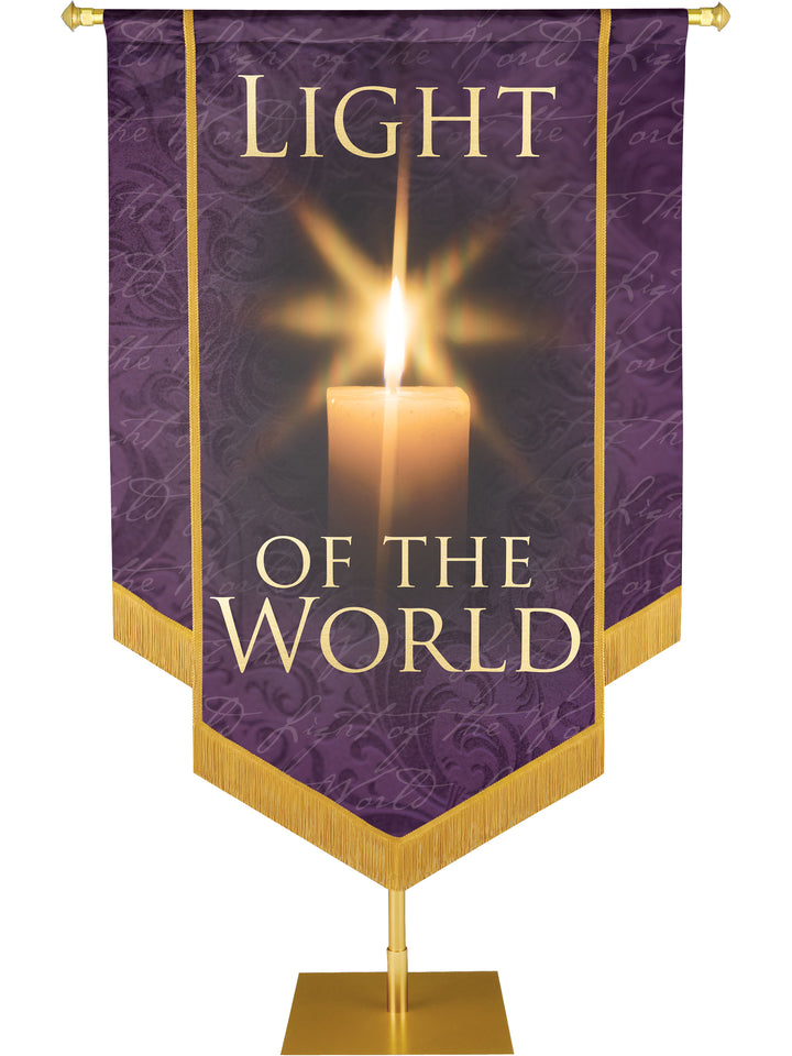 Light of the World Embellished Names of Christ Handmade Banner