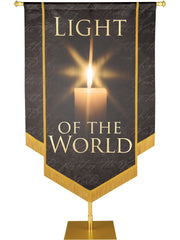Names of Christ Light of the World Embellished Banner - Handcrafted Banners - PraiseBanners
