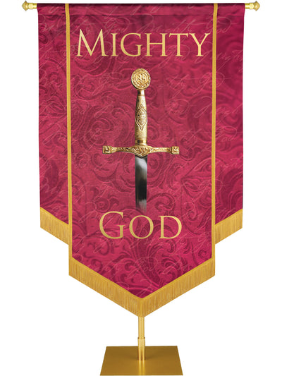 Mighty God Embellished Names of Christ Handmade Banner
