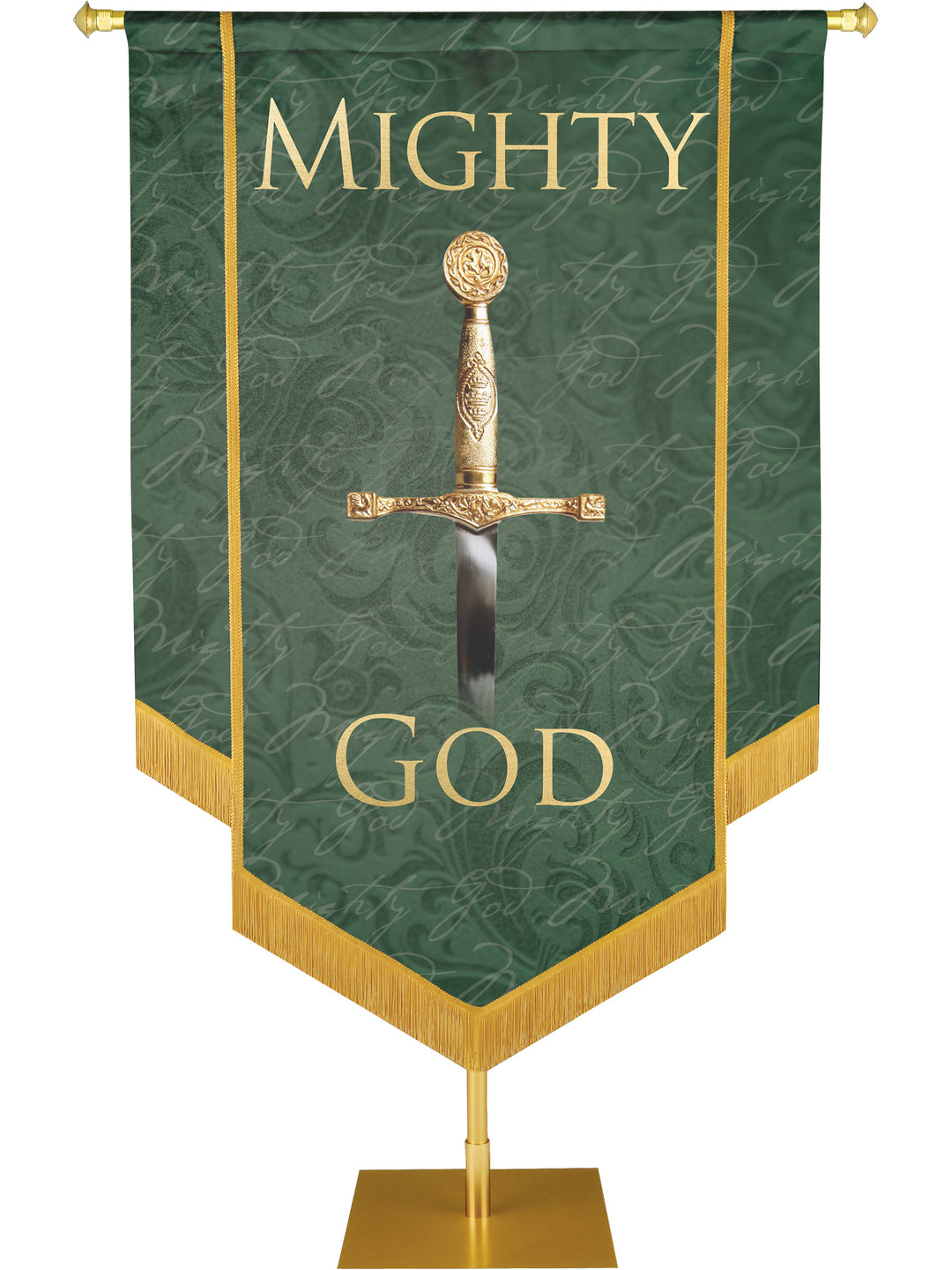 Names of Christ Mighty God Embellished Banner - Handcrafted Banners - PraiseBanners