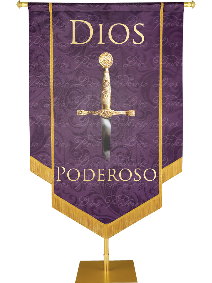 Dios Poderoso Embellished Banner - Handcrafted Banners - PraiseBanners