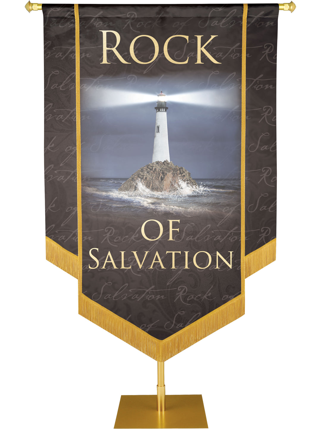 Names of Christ Rock of Salvation Embellished Banner - Handcrafted Banners - PraiseBanners