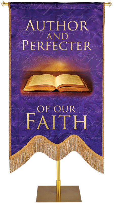 Names of Christ M-Shape Author and Perfecter Embellished Banner - Handcrafted Banners - PraiseBanners