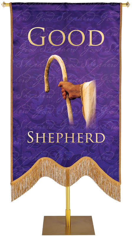 Names of Christ M-Shape Good Shepherd Embellished Banner - Handcrafted Banners - PraiseBanners