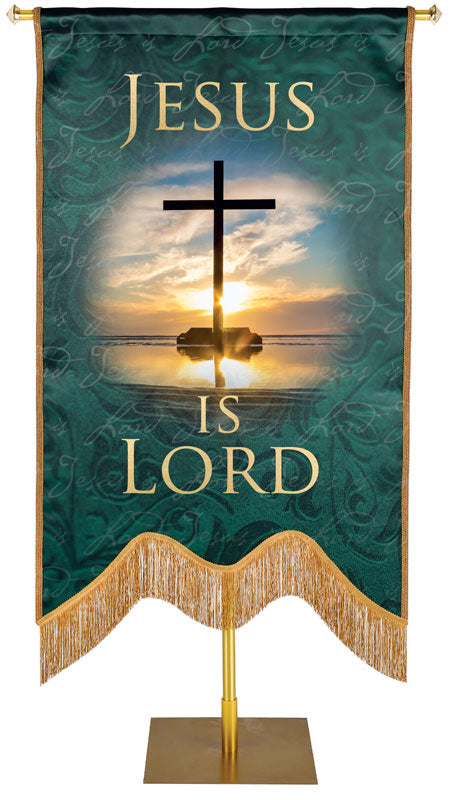 Names of Christ M-Shape Jesus Is Lord Embellished Banner - Handcrafted Banners - PraiseBanners