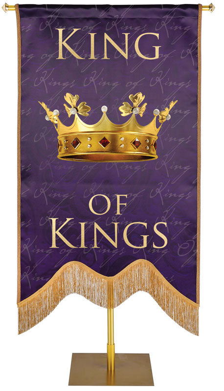 Names of Christ M-Shape King of Kings Embellished Banner - Handcrafted Banners - PraiseBanners