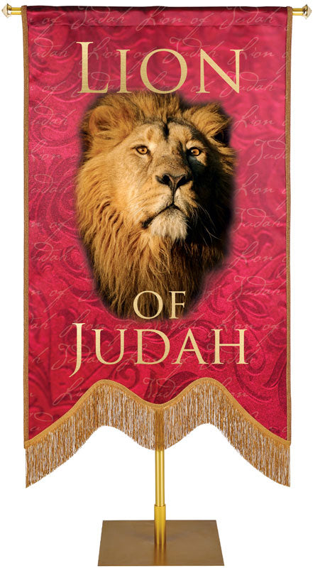 Names of Christ M-Shape Lion of Judah Embellished Banner - Handcrafted Banners - PraiseBanners