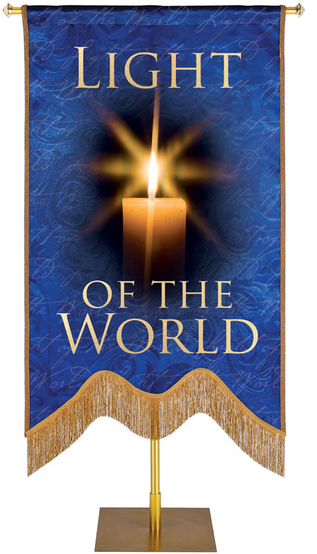 Names of Christ M-Shape Light of the World Embellished Banner - Handcrafted Banners - PraiseBanners