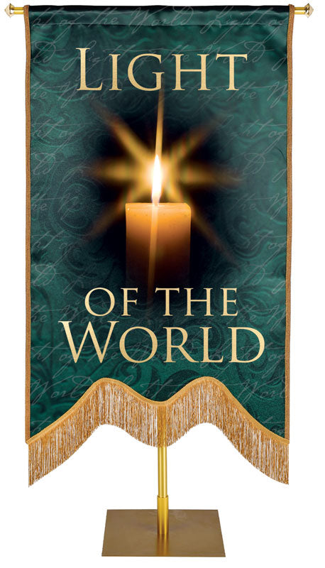 Names of Christ M-Shape Light of the World Embellished Banner - Handcrafted Banners - PraiseBanners