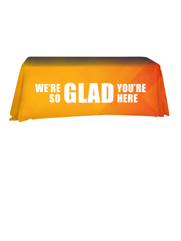 Orange Gradient Design Welcoming Table Throw