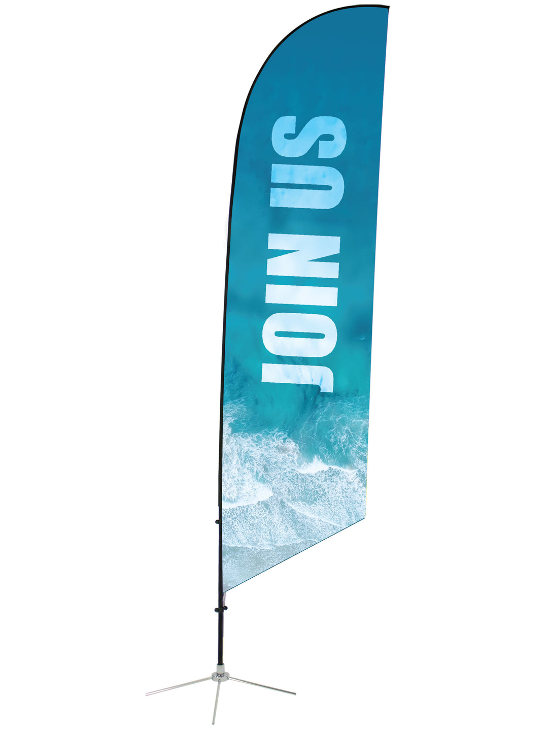 Ocean Tide Design Angled Feather Flag