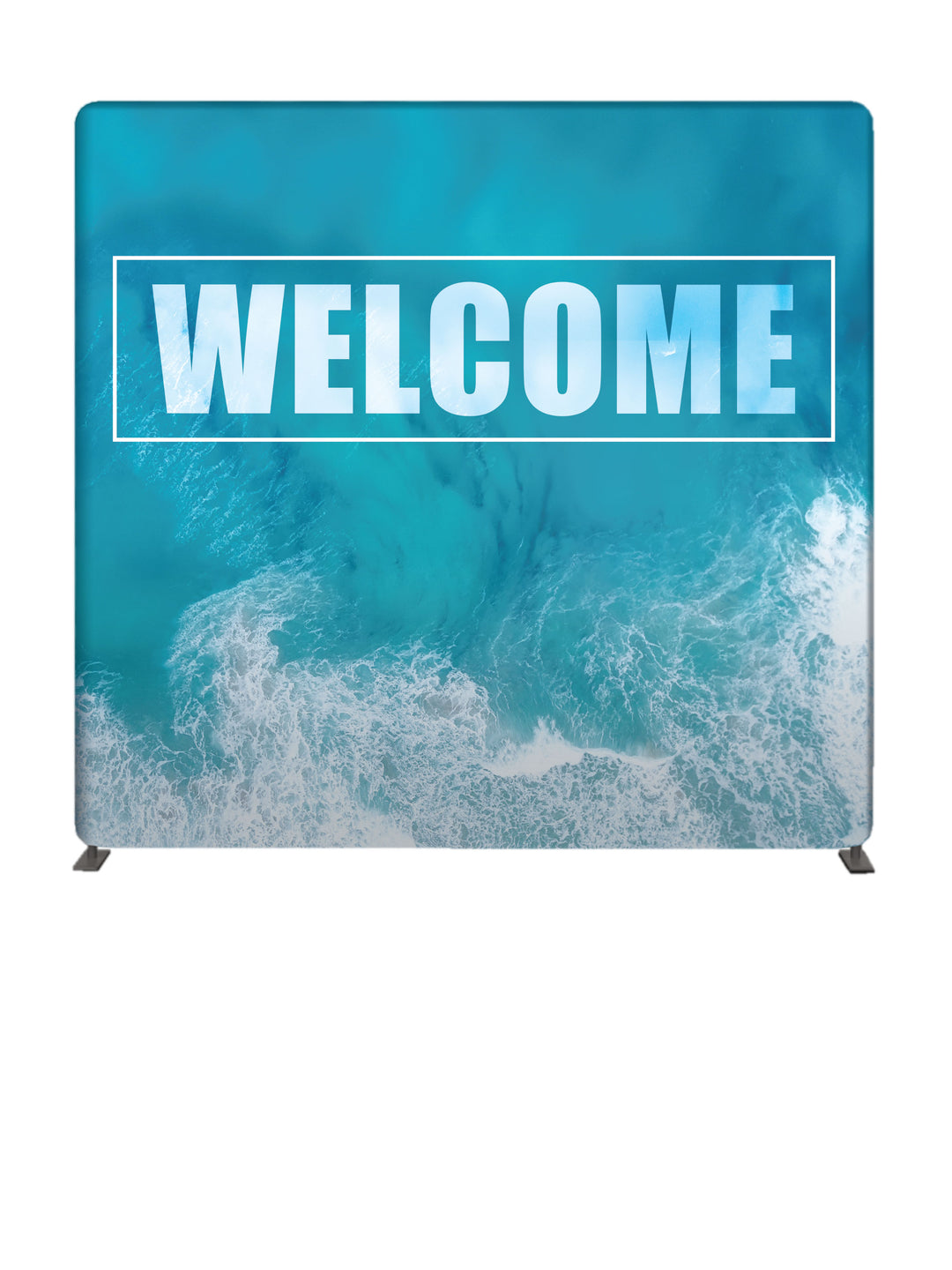 Ocean Tide Welcome 8' Backdrop With Tube Display Stand