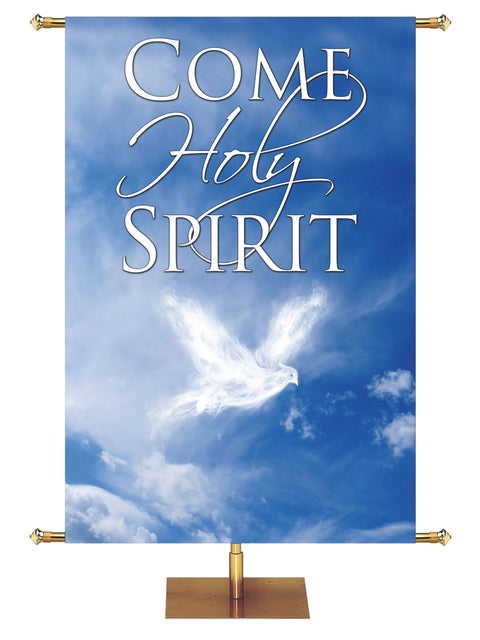 Pentecost Blue Come Holy Spirit Banner - Pentecost Banners - PraiseBanners